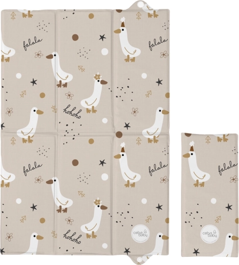 Ceba Baby potovalna zložljiva previjalna podloga Basic Crazy Ducks 60 × 40 cm