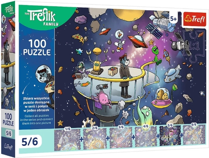 Puzzle 100 kosov Trefliki: Bert v vesolju