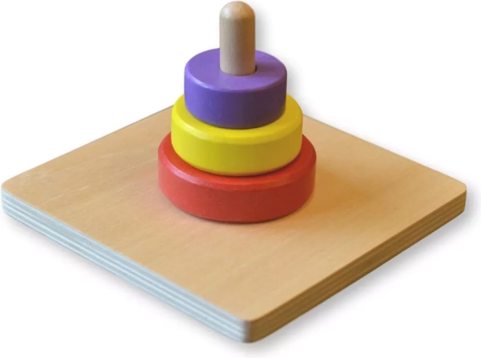 Moyo Montessori tri barvni krogi na količku - 1 kos