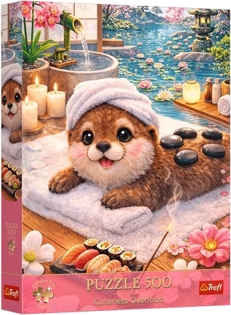 Trefl puzzle 500 Premium Plus cute otter at the spa