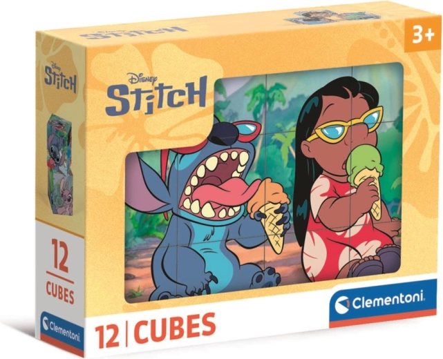 Sestavljanka kocke 12 kosov DISNEY STITCH od Clementoni