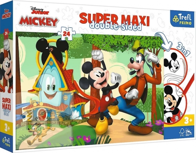 Puzzle Super Maxi 24 kosov Vesela hiška in prijatelji MICKEY