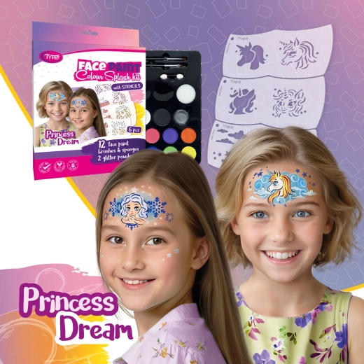TyToo Princess Dream komplet za poslikavo obraza s šablonami