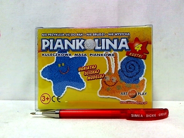 Piankolina rumena modelirna masa, 4 kocke