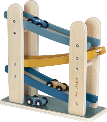 Petite&Mars wooden race track Milky Way Wood of Mars, Cosmic Blue, 18m+