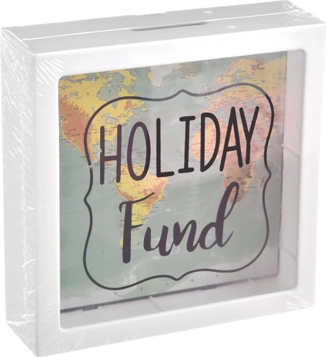 Plastični hranilnik (UH) z motivom zemljevida Holiday 15 × 5 × 15 cm
