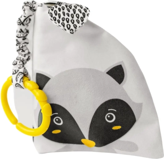 Senzorična tekstilna knjižica rakun Pedro 0+ Mom's Care