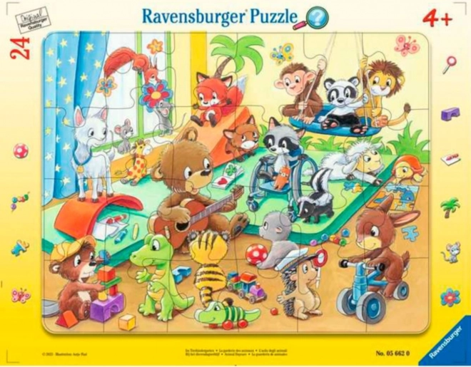 RAVENSBURGER Puzzle Živalski vrtec 24 kosov
