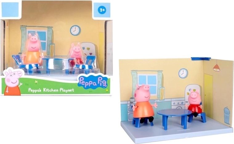 Peppa Pig igralni set kuhinja z 2 figuricama