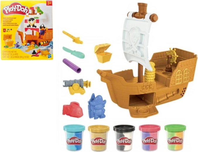 Play-Doh piratska ladja – ustvarjalni komplet iz modelirne mase