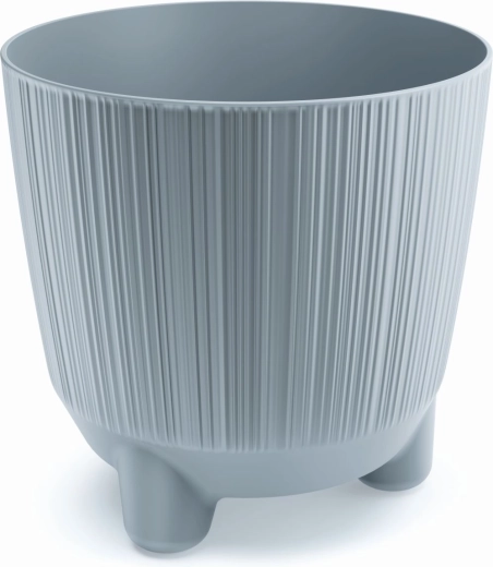 Cvetlični lonec z nogicami RYFO N 19,5 cm svetlo siv