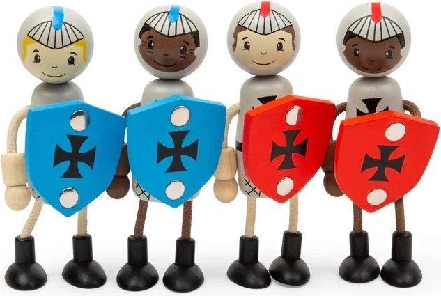Bigjigs Toys komplet lesenih figuric srednjeveških vitezov