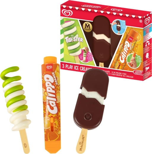 Casdon set 3 igralnih sladoledov Twister, Magnum in Calippo