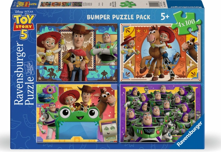 Ravensburger sestavljanka Toy Story: Zgodba igrač 5 – 4x100 kosov