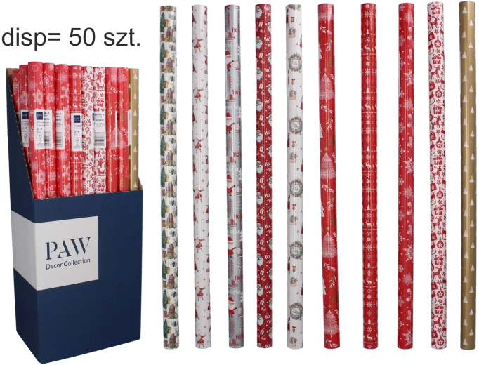 Okrasni božični ovojni papir 200 × 70 cm, mešanica motivov