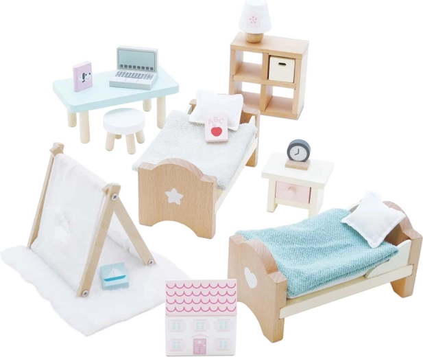 Le Toy Van Daisylane lesena otroška sobica za hišo za punčke