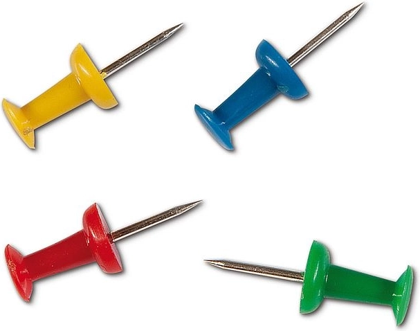 Zatiči za zemljevide CONCORDE, barvni, 100 kos