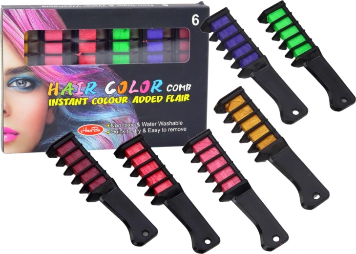 Komplet za barvanje las – 6 kosov bleščečih kred