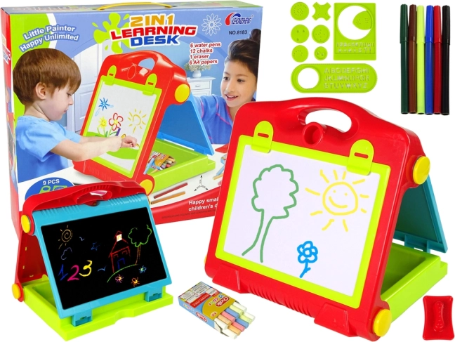 Zložljiva otroška tabla 2v1 za kredo