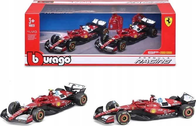 Bburago Ferrari Formula SF-25 2-pack 1:43