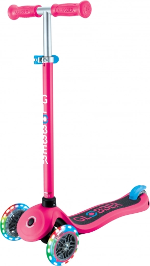 Globber skiro s tremi kolesi Primo Lights V2 Fuchsia Pink s svetlečimi kolesi