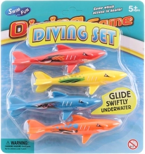 Igrača za vodo Potapljaški morski psi – set 4 kos