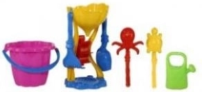 Komplet za pesek z mlinčkom, modelčki in zalivalko