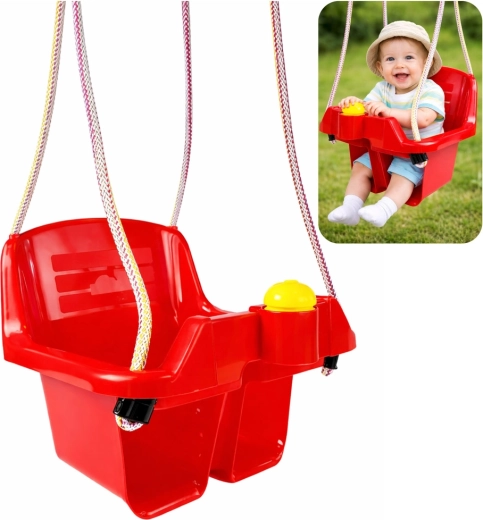 Viseči otroški gugalnik vedrovka rdeča