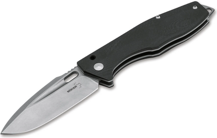 Žepni nož Böker Plus Caracal Folder 42, 8,7 cm, stonewash, črn G10