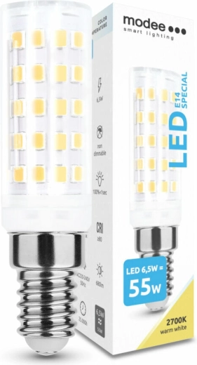 LED žarnica Modee Special Ceramic 6,5 W E14, 680 lm, toplo bela