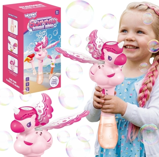 Woopie pištola za milne mehurčke rožnati samorog
