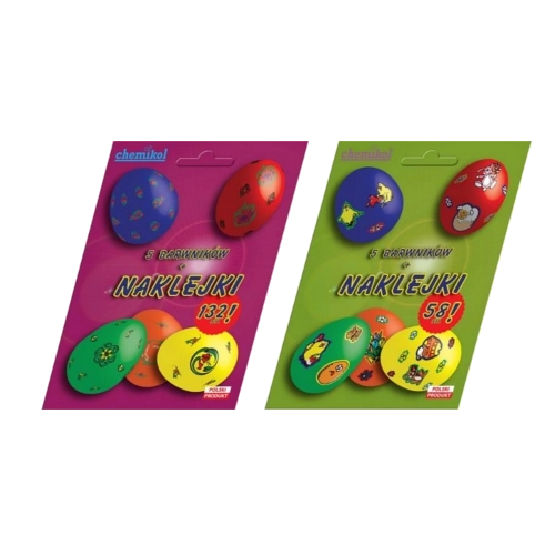 Velikonočni set za okraševanje jajčk CHEMIKOL – živilska barvila in nalepke