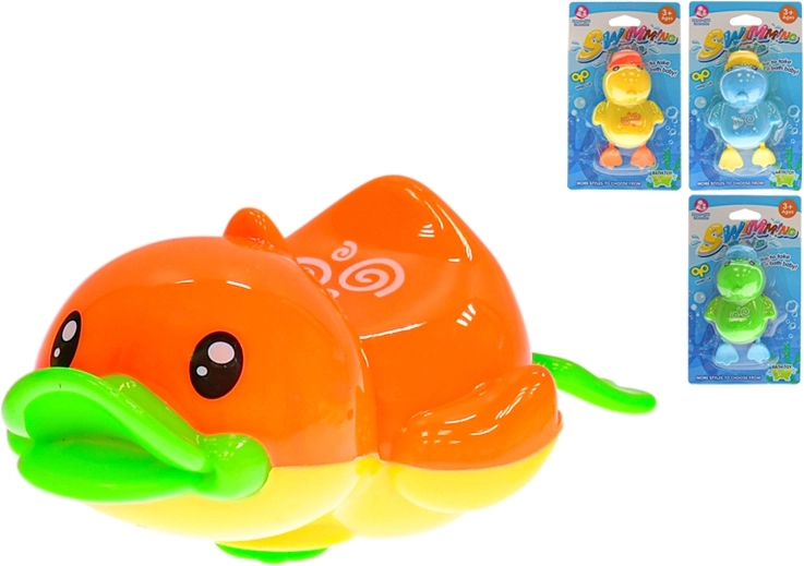 Plavajoča navijalna račkica za kopel 12 cm