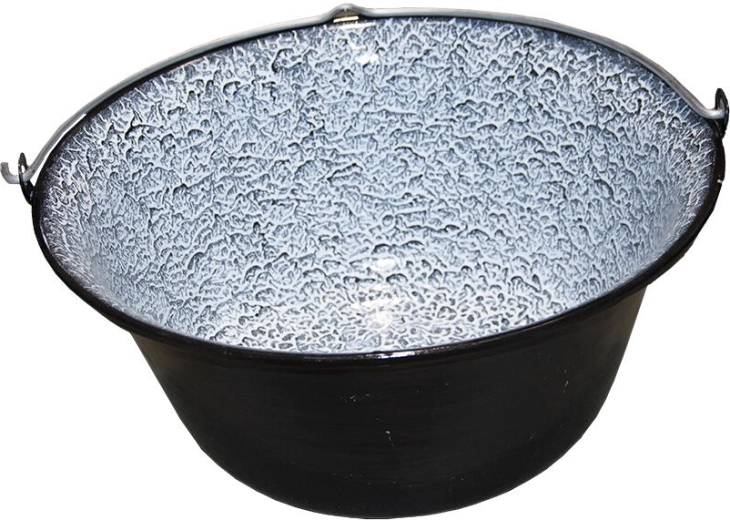 Emajliran kotliček 14 l črn