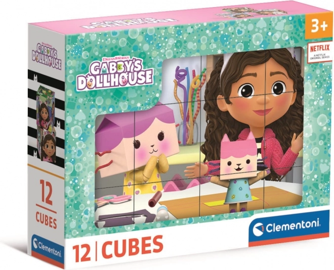Slikovne kocke Gabiin čarobni domek – 12 kock CLEMENTONI