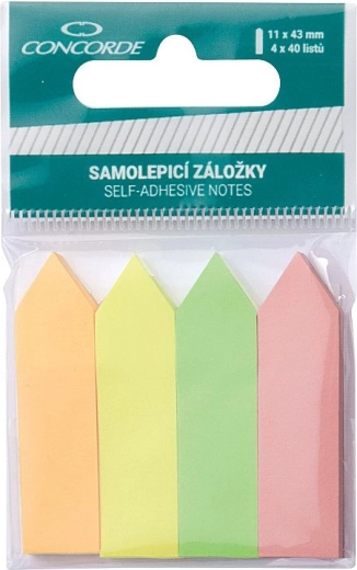 Samolepilni zaznamki CONCORDE puščice neon 11 × 43 mm
