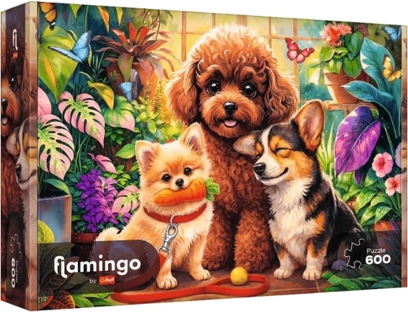 Trefl Flamingo by Trefl puzzle 600 pieces Dogs in the Orangery
