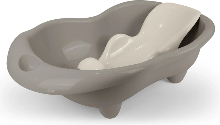 Otroška banjica z ležalnikom Hippo, siva