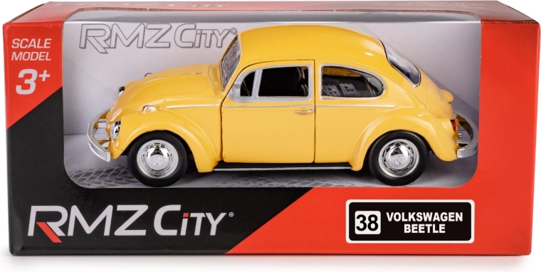 Kovinski model RMZ City Volkswagen Beetle 1967 1:32 z pull-back pogonom