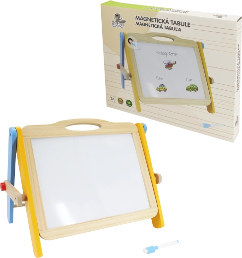 Babu obojestranska magnetna lesena tabla s priborom