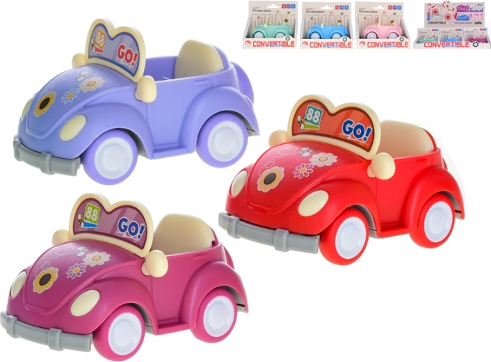 Kovinski kabriolet avtomobilček z vzvratno vožnjo 10 cm