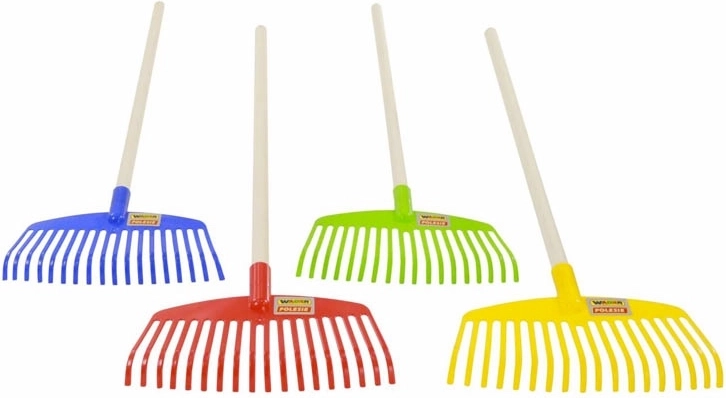 Otroške grablje z lesnim ročajem Wader Quality Toys