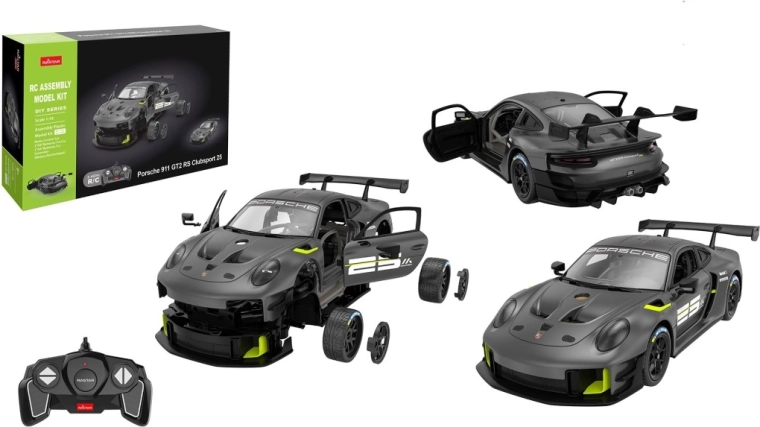 Komplet za sestavljanje avtomobila na daljinsko upravljanje Porsche 911 GT2, 26 cm
