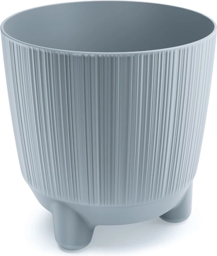 Cvetlični lonec z nogicami svetlo siv 16,8 cm RYFO