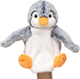 Plush penguin hand puppet eco-friendly