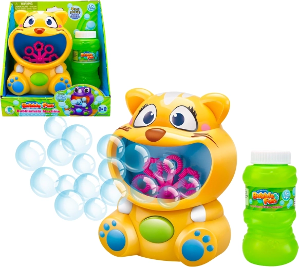Bubble Fun strojček za milne mehurčke mucka z 118 ml polnila