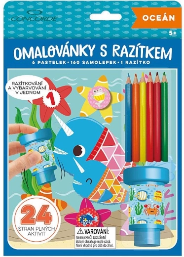 Coloring Book with Stamp CONCORDE Ocean