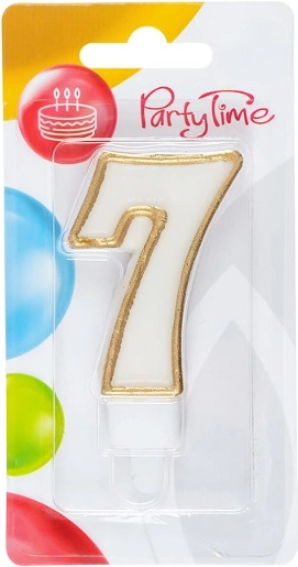 Tortna svečka številka 7 zlata