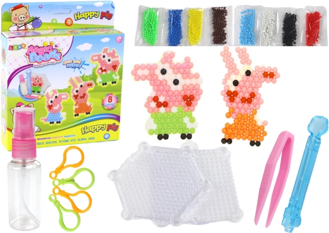 Vodene perlice DIY – komplet 8 barv z motivi pujskov