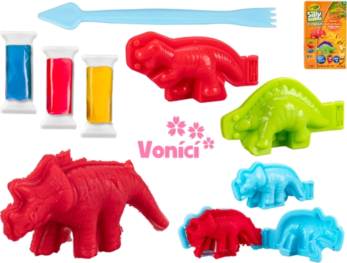 Crayola dišeča modelirna masa z dinozavri, komplet za otroke